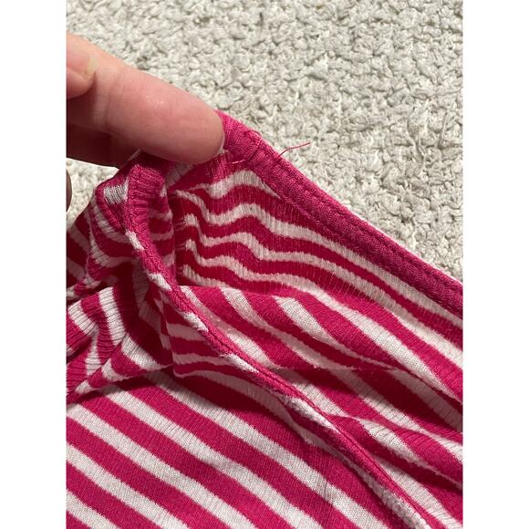 Rachel Pally Striped Bodycon Midi Dress XS Modal Pink White MSRP$264 - Picture 9 of 12